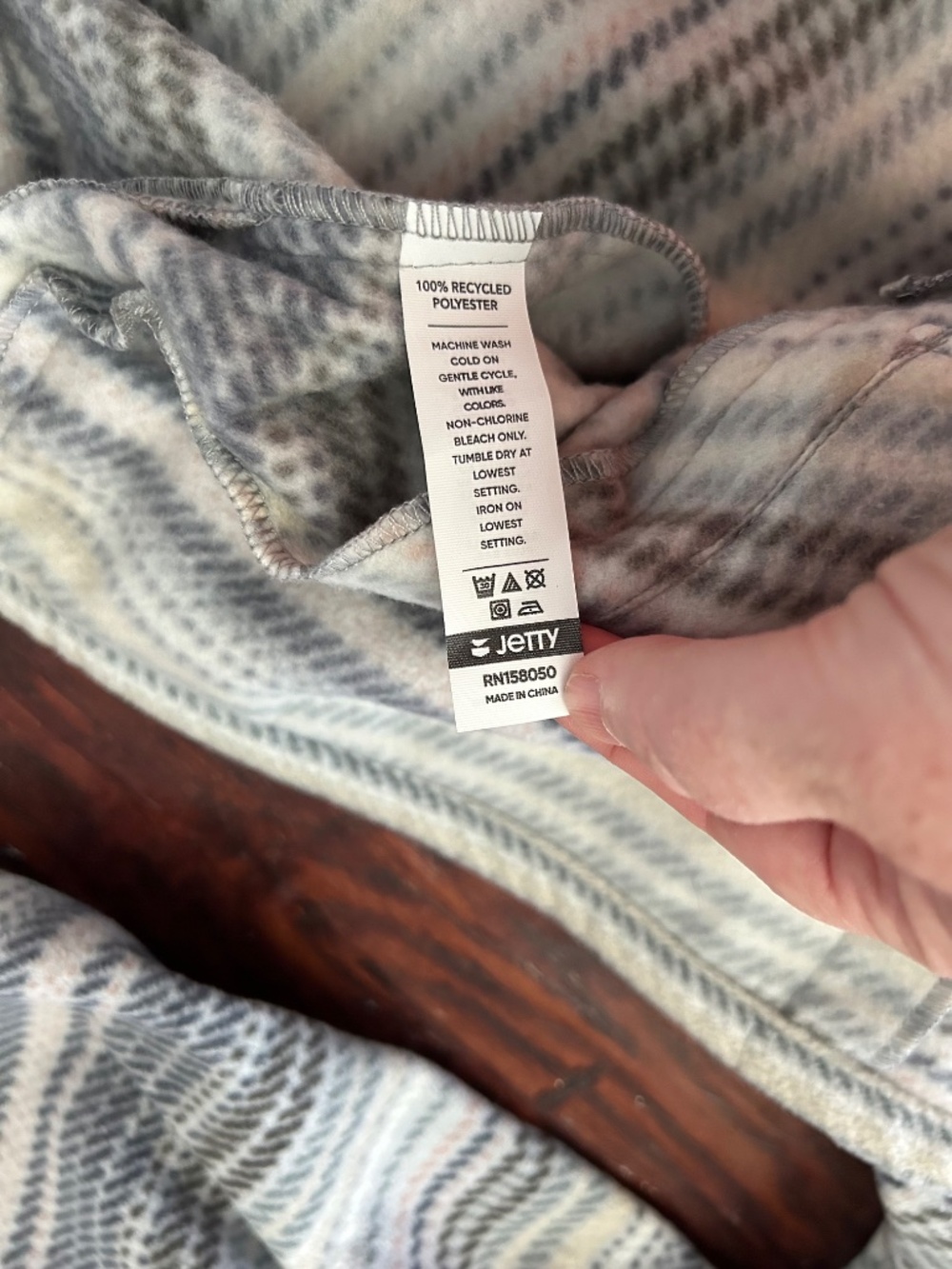 Jetty Concordia Fleece Men’s Jacket Sz XXL Grey/beige Stripe Colorway - Picture 4 of 8